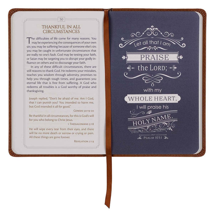 101 Devotions for Men Tawny Brown Faux Leather Devotional -