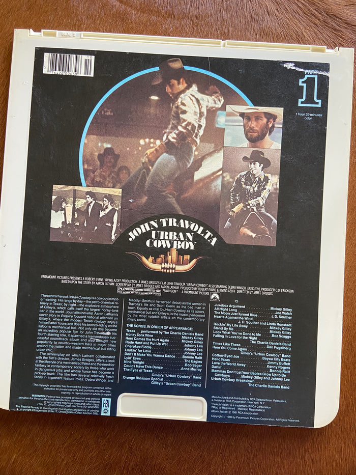 Vintage Urban Cowboy Laser Disc - Deer Creek Mercantile
