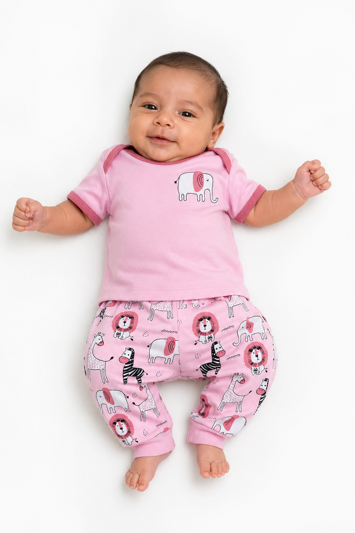 Animals Girls Pajama - Autumn Half sleeve