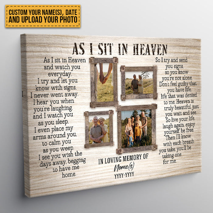 Custom Photo - In Memory Gift For Loss Best Personalized - Memorial Canvas - Personality Customized Canvas