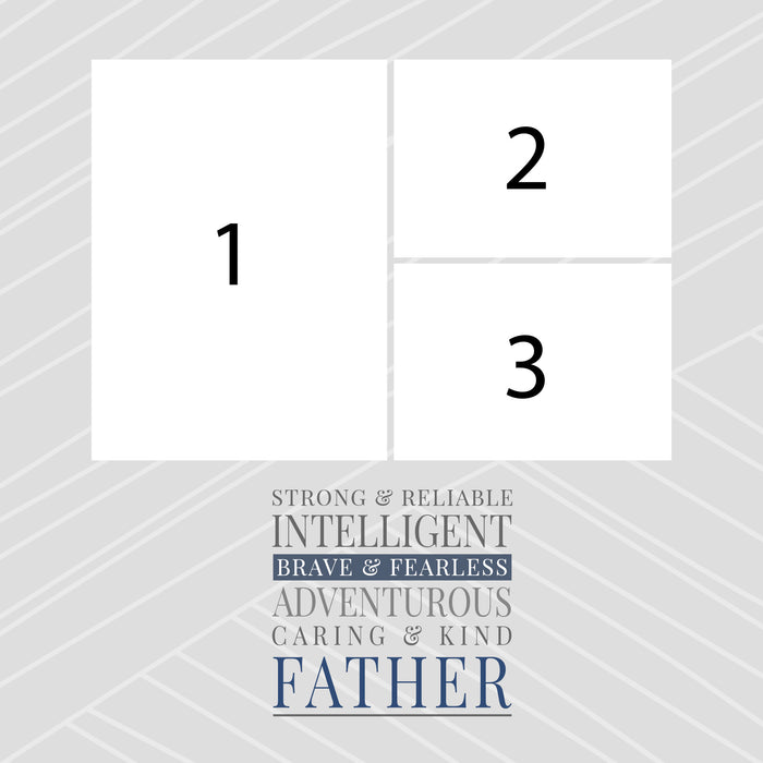 Customizable 8x8 Metal Print - Strong and Reliable Father