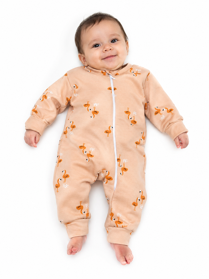 Flamingo Romper _Zipper Winter