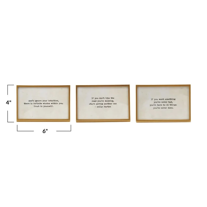 Framed Saying - 3 Styles