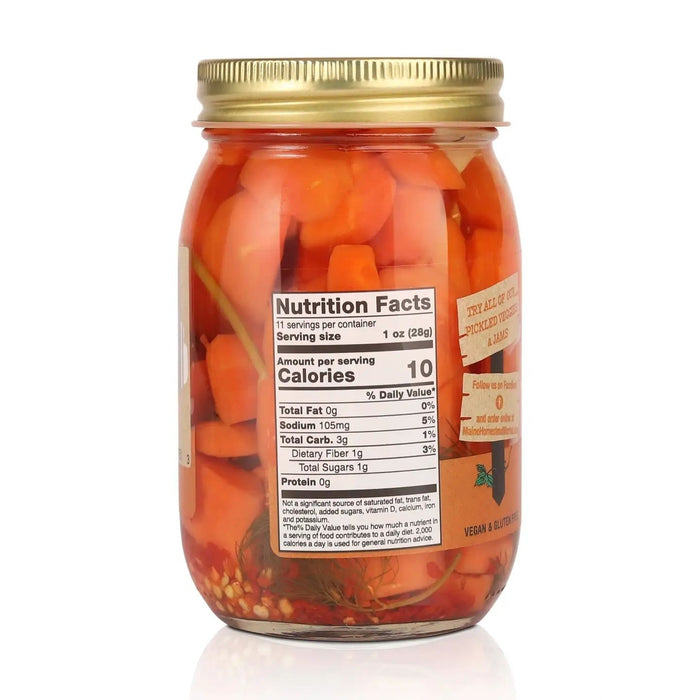 Hot Dill Pickled Carrots, Salad Cut 16 oz. - Potpourri Gift Shop