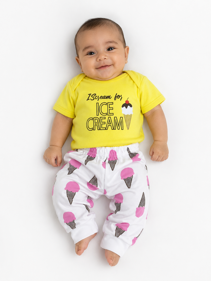 Ice cream Pajama - Autumn Half sleeve