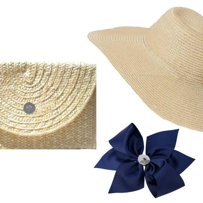 Navy/White Stripe Interchangeable Bow - Potpourri Gift Shop