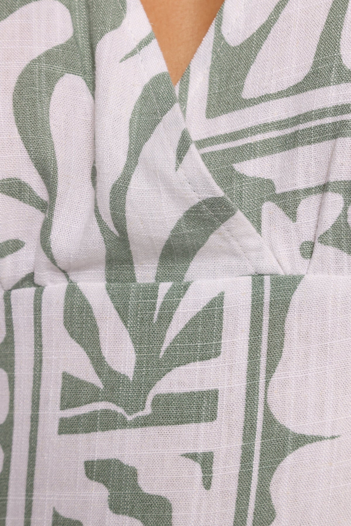 Kolby Long Sleeve Midi Dress - Sage Print