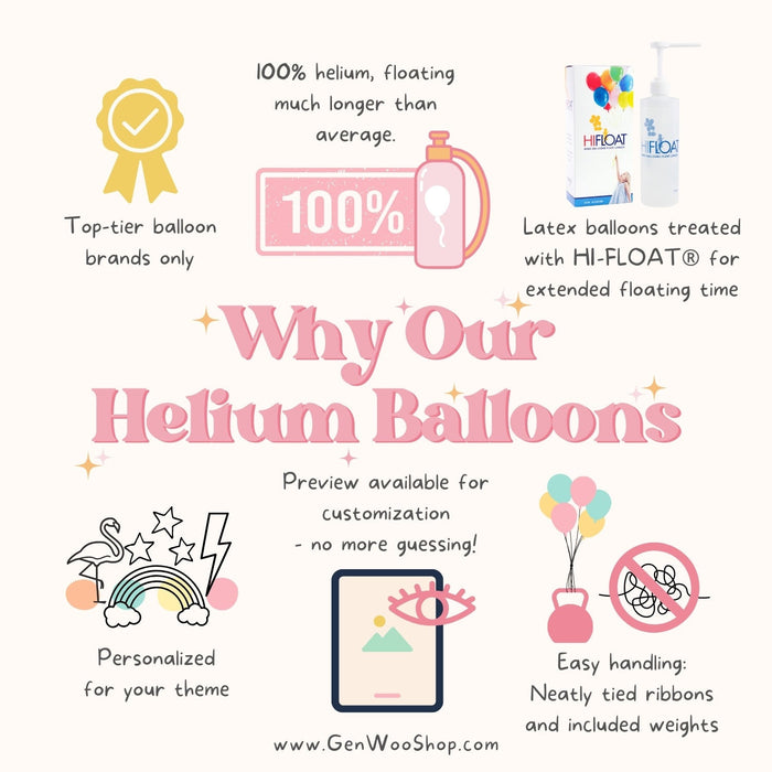 Premium Latex-Free Foil Balloon Helium Bouquet - Ottawa Balloons