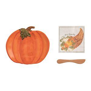 Pumpkin Cheese Plate Set