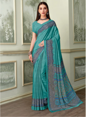 Saree Sari Luxury Premium American Crape Georgette Design - 37501-C