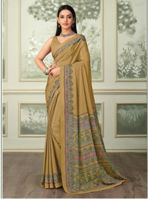 Saree Sari Luxury Premium American Crape Georgette Design - 37503-A