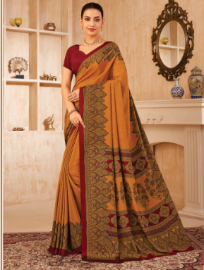 Saree Sari Luxury Premium American Crape Georgette Design - 37603-B