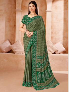 Saree Sari Luxury Premium American Crape Georgette Design - 41002-B