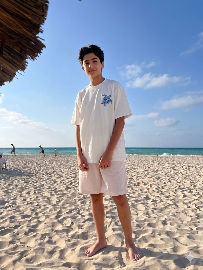 The ocean is calling turtle - T-shirt Oversize (Kids Unisex)