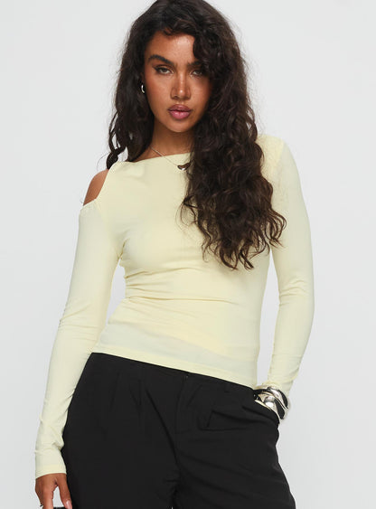 Aesha Twist Detail Long Sleeve Top Butter