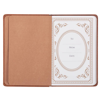 101 Devotions for Men  Tawny Brown Faux Leather Devotional -