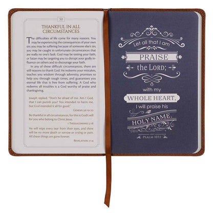 101 Devotions for Men  Tawny Brown Faux Leather Devotional -