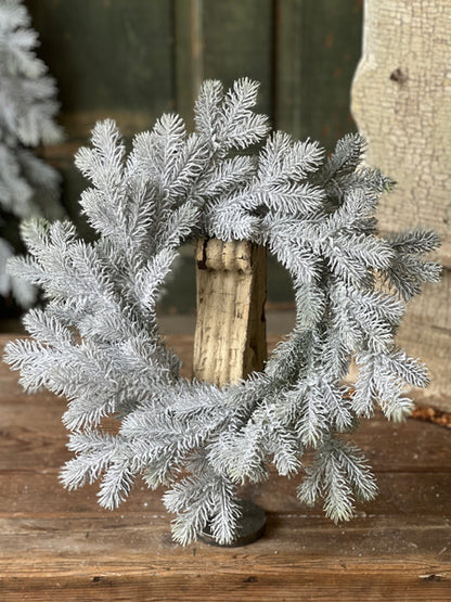 16” Snowy Sitka Candle Ring