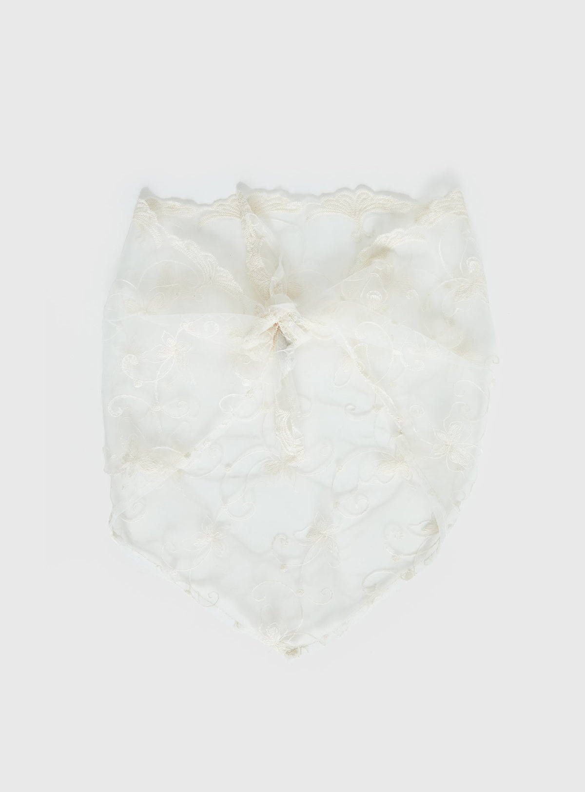 Brigette Lace Bandana White
