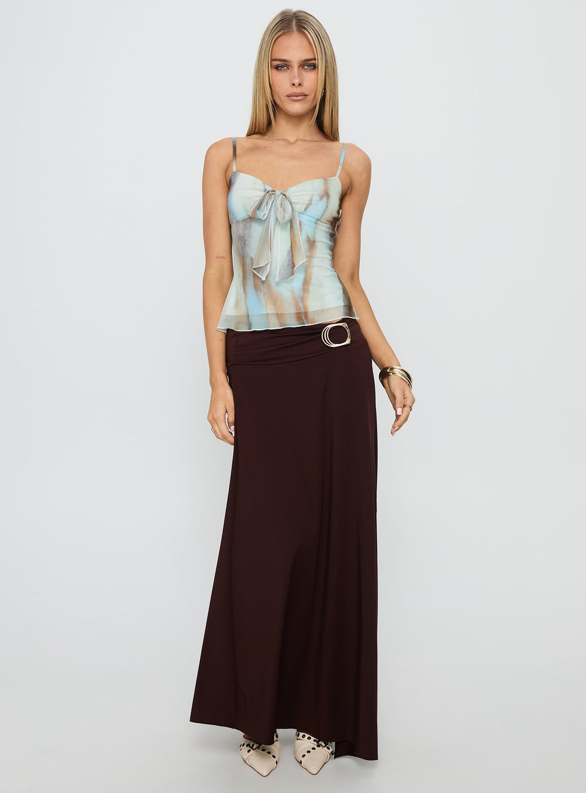 Bloomsbury Top Blue / Brown