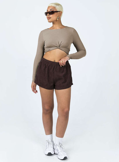 Beach House Shorts Cord Brown