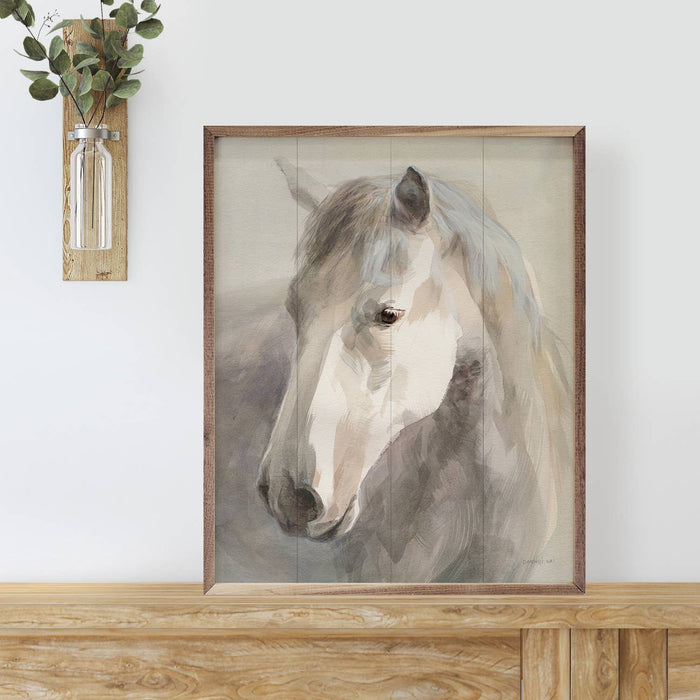 20" Gentle Horse Crop Wood Art
