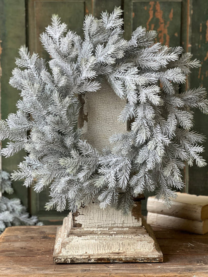 24" Snowy Sitka Spruce Wreath