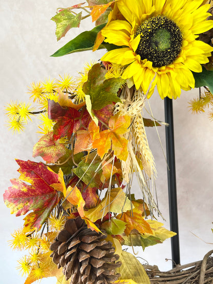 26" Fall Garden Wreath