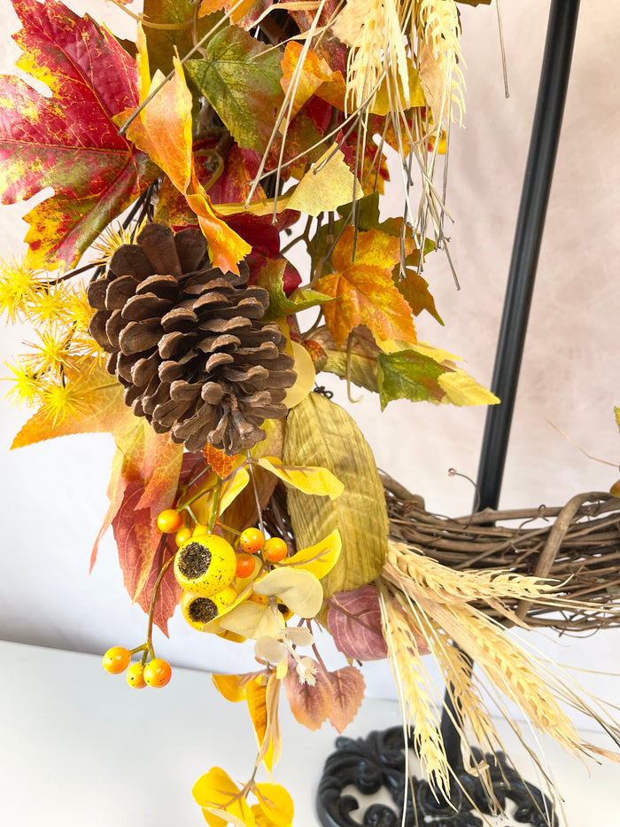 26" Fall Garden Wreath