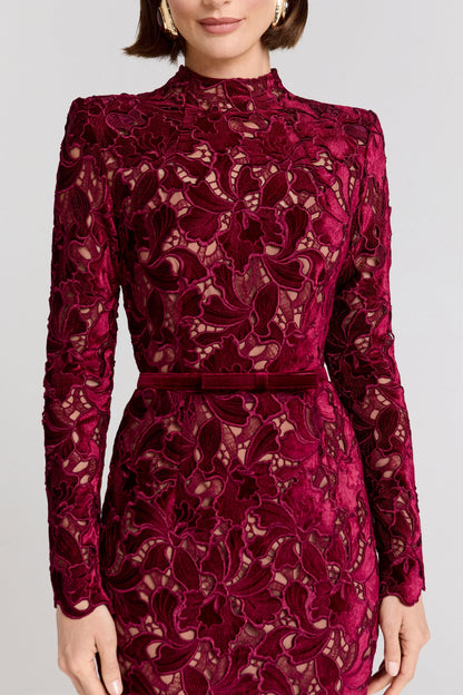 Diane Burgundy Dress
