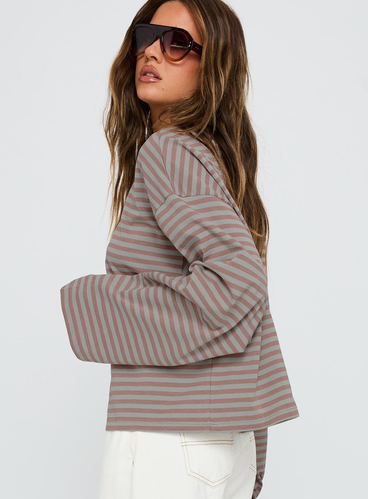 Bloom Long Sleeve Muted Pastels Stripe