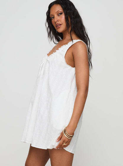 Antiquity Swing Mini Dress White Petite