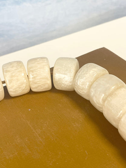 38" Ivory Resin Beaded Garland