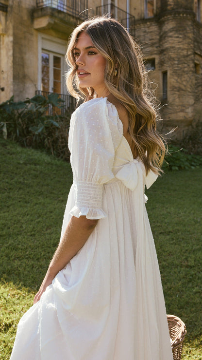 Cierra Midi Dress - White
