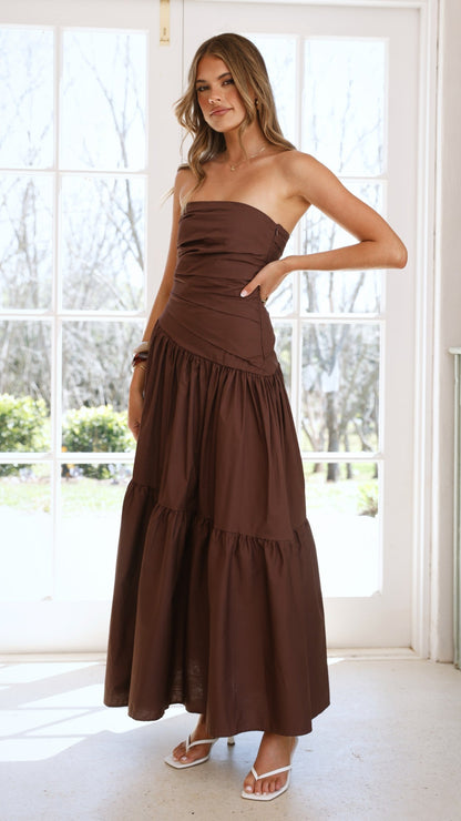 Lola Maxi Dress - Chocolate