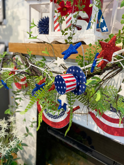 48" Americana Hat Garland
