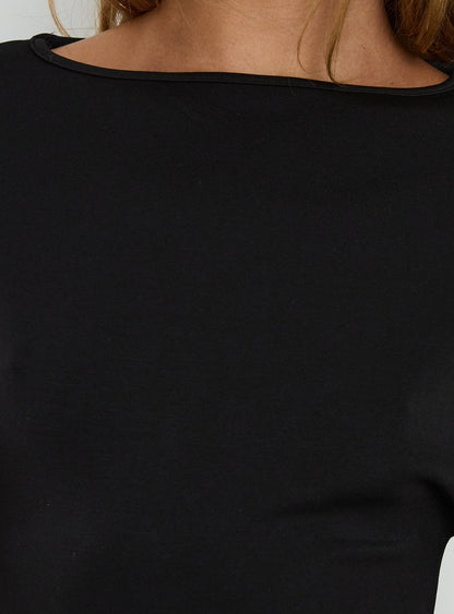 Arazia Cinched Short Sleeve Top Black