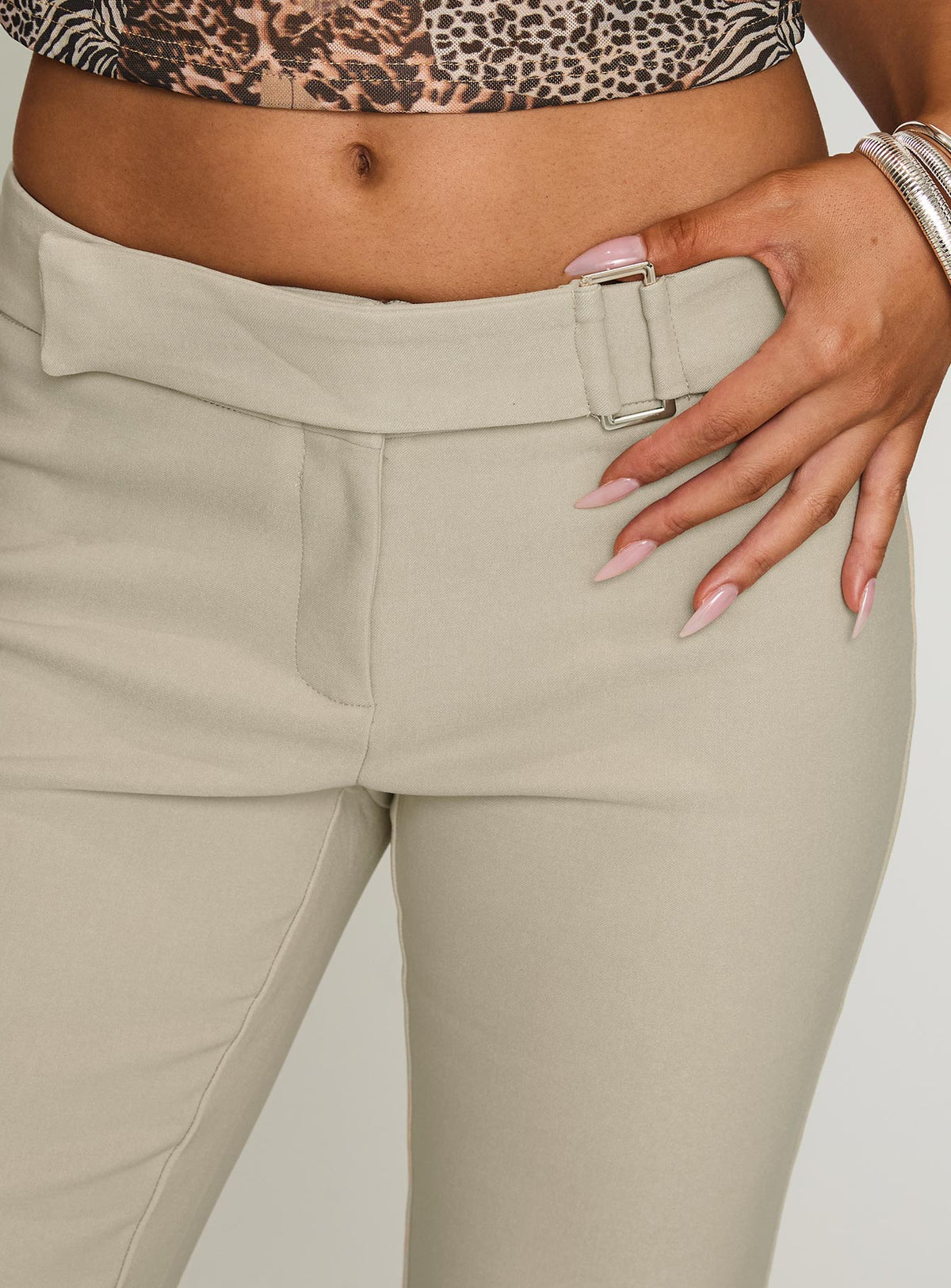 Angel Unknown Flare Pants Taupe