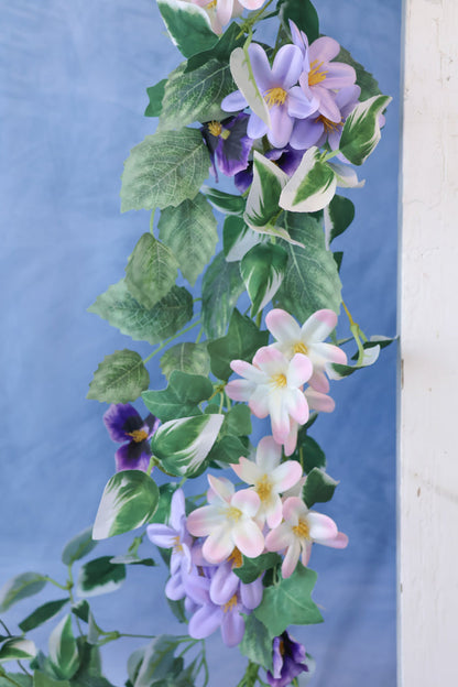 5' Purple Rain Pansy Garland