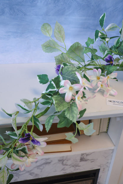 5' Purple Rain Pansy Garland