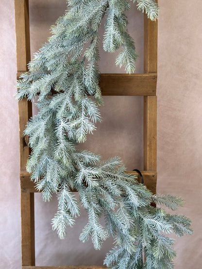 6' Snowy Sitka Spruce Garland