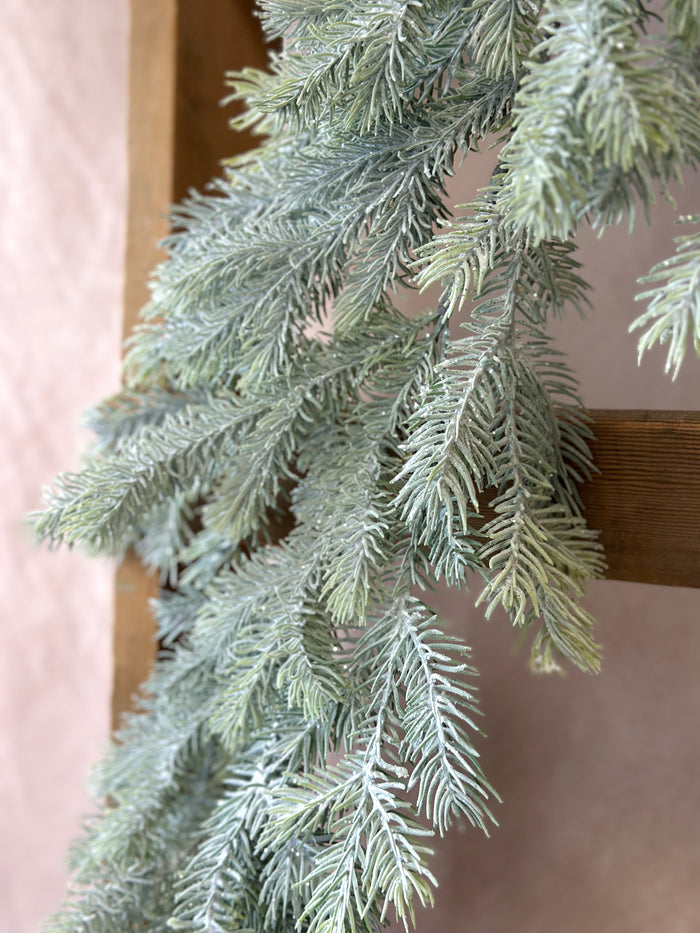 6' Snowy Sitka Spruce Garland