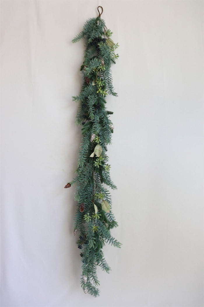 62" White Sugar Spruce Garland