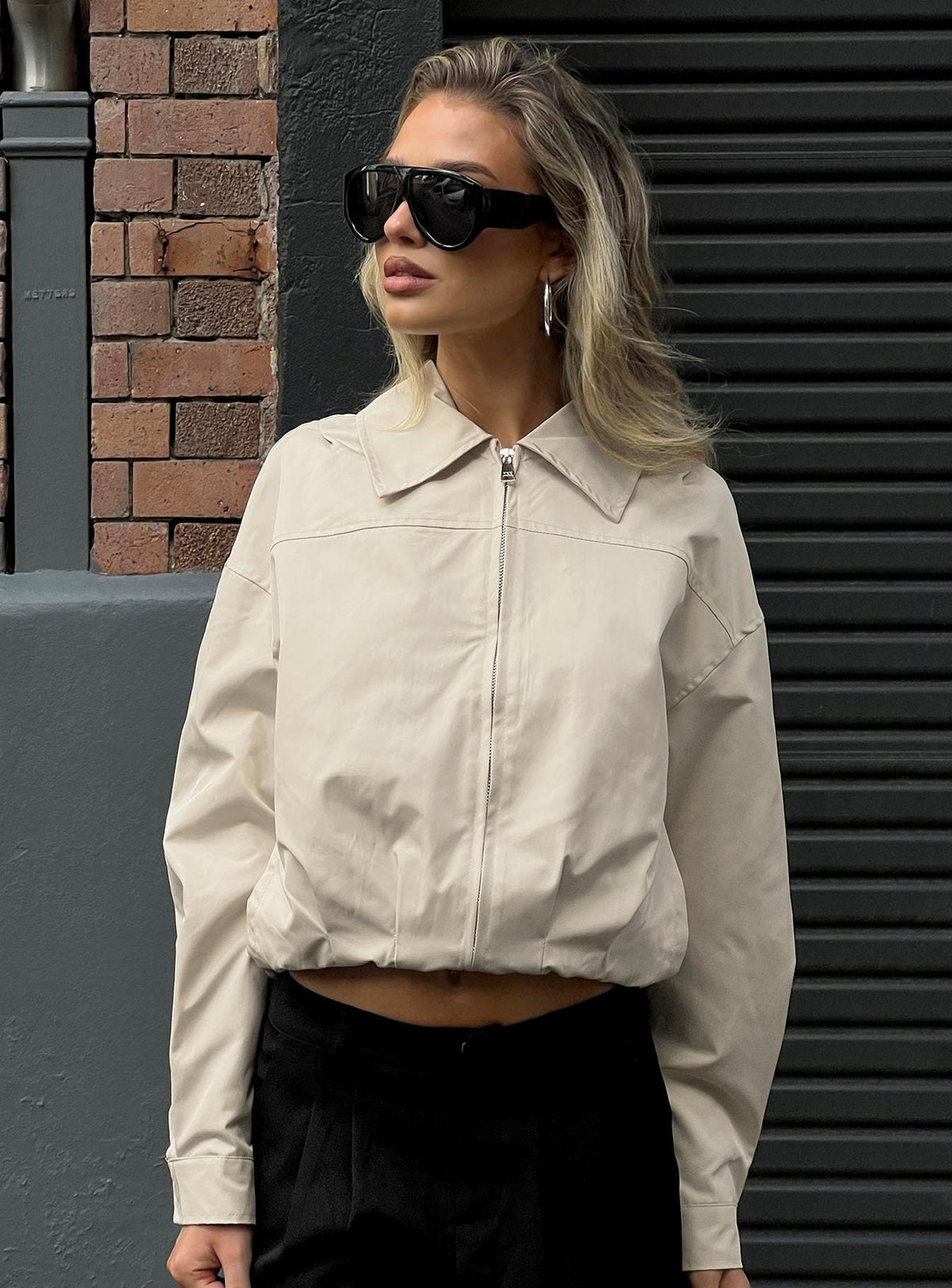 Call You Up Bomber Jacket Sand