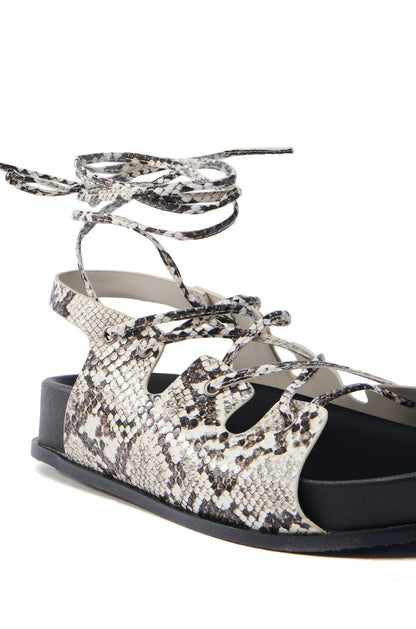 AKIRA YUNA RHINESTONE FLOWER EMBELLISHED SANDAL