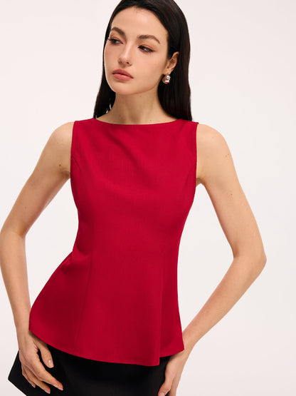 Backless Bow Detail Sleeveless Top