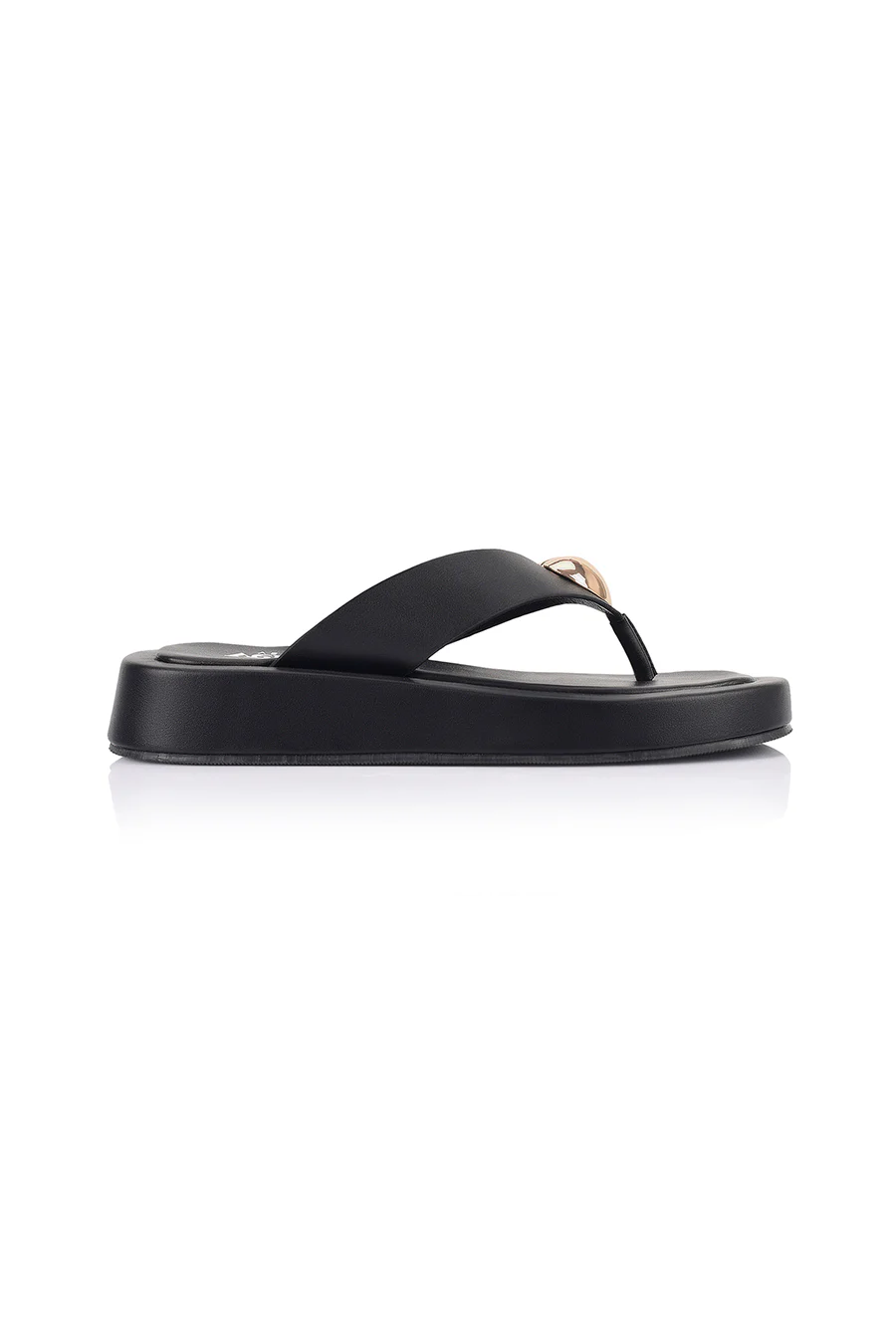 Bosley Platform Thongs - Black
