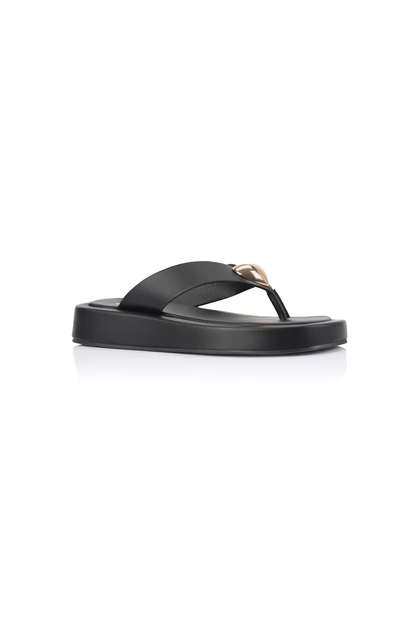 Bosley Platform Thongs - Black