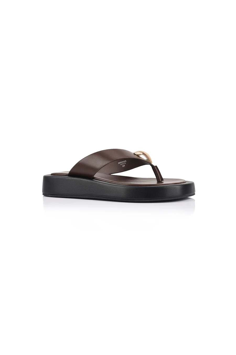 Bosley Platform Thongs - Chocolate Brown