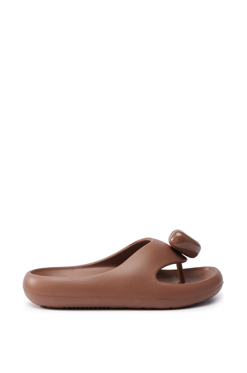 AKIRA COMPASSION BROWN SANDAL
